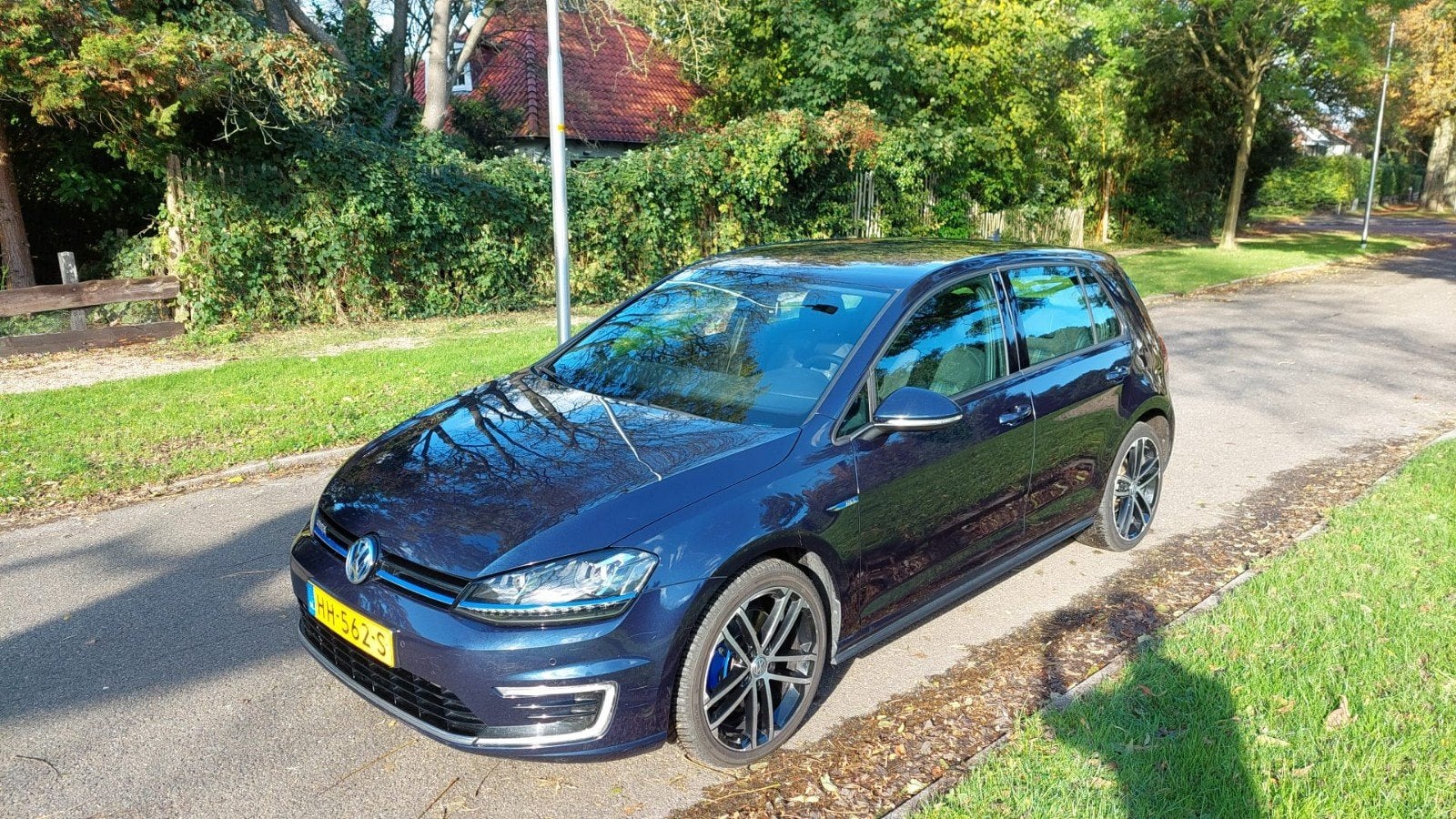 Volkswagen Golf GTE 1.4  204pk 2015 Blauw, Auto's, Volkswagen, Stof, Zwart, Blauw, Multifunctioneel stuurwiel
