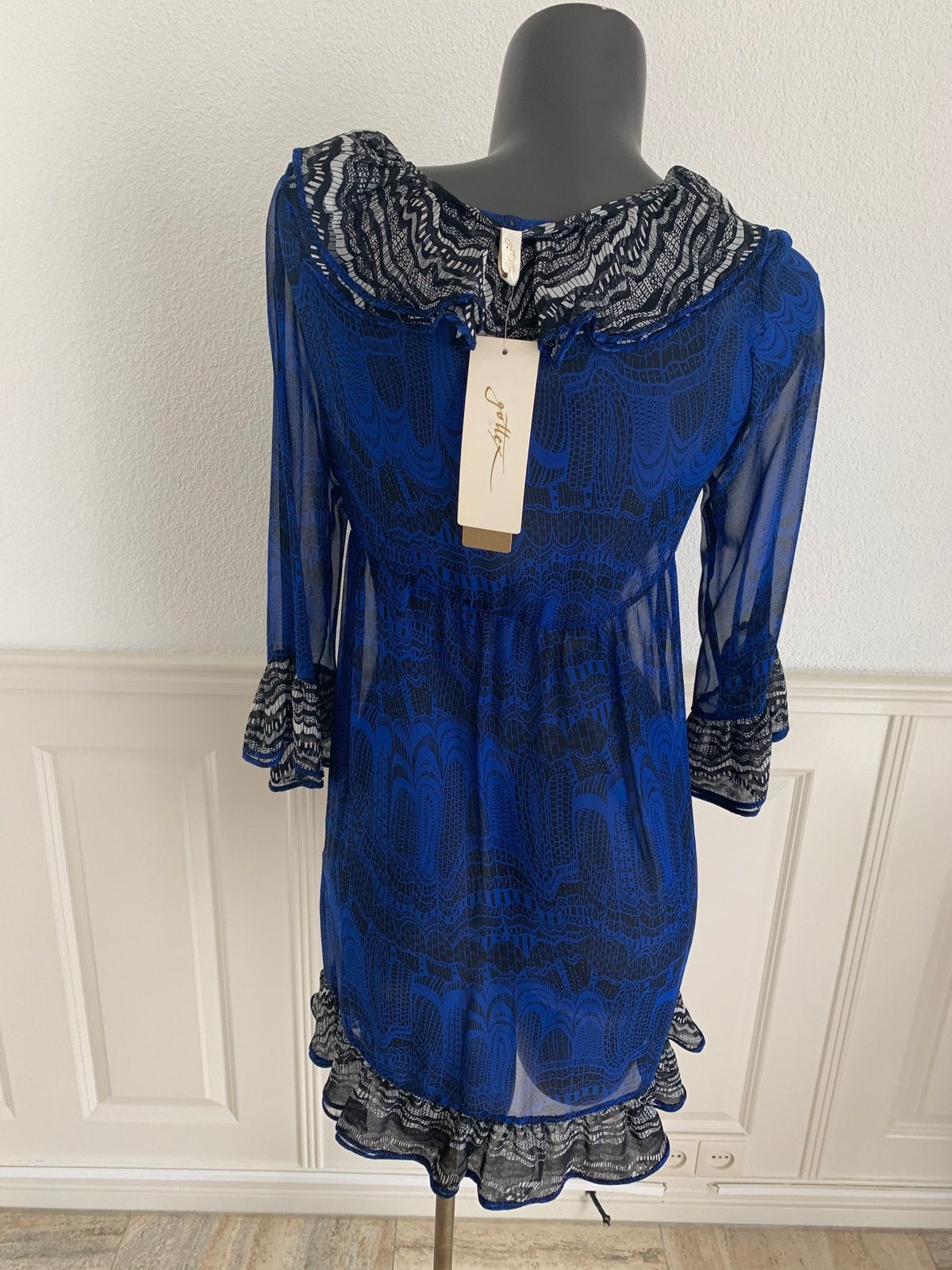 Gottex strand kimono / kaftan Maat s  Materiaal 100% zijde, Kleding | Dames, Verzenden, Nieuw, Blauw, Overige typen