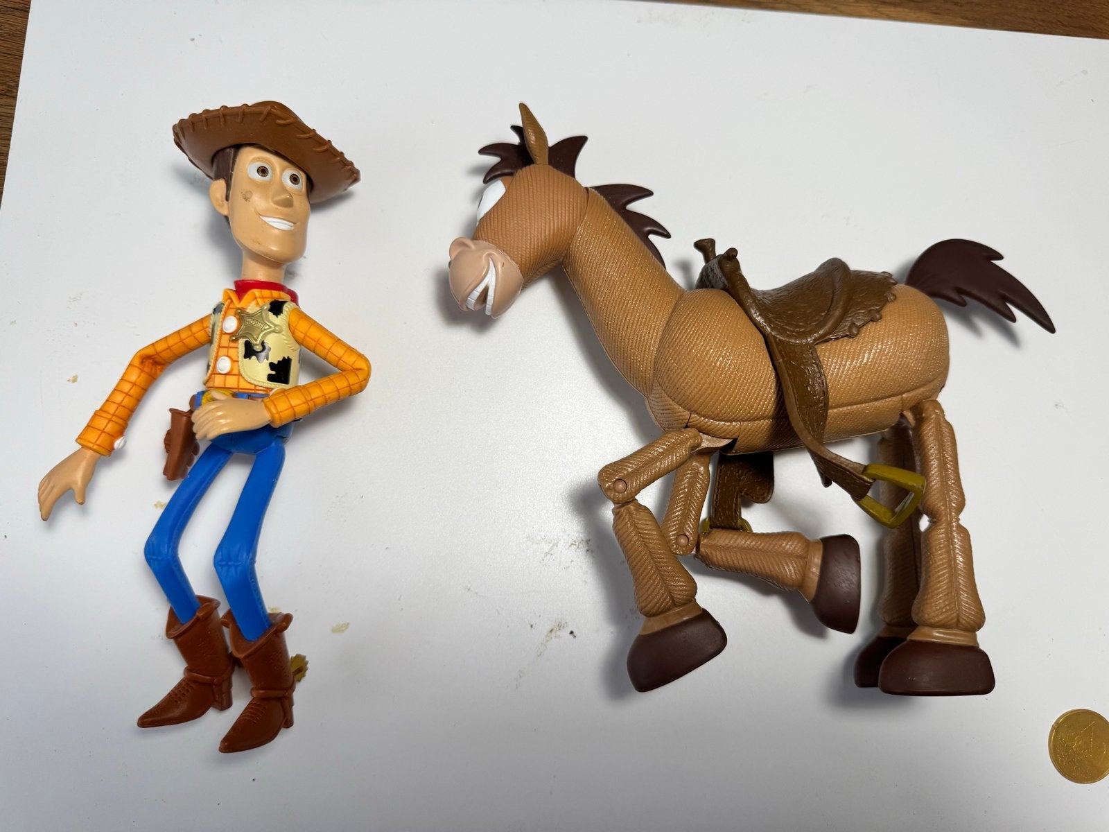 Disney Mattel Woody en Bullseye figuren - Origineel, ca 20 c, Ophalen, Gebruikt