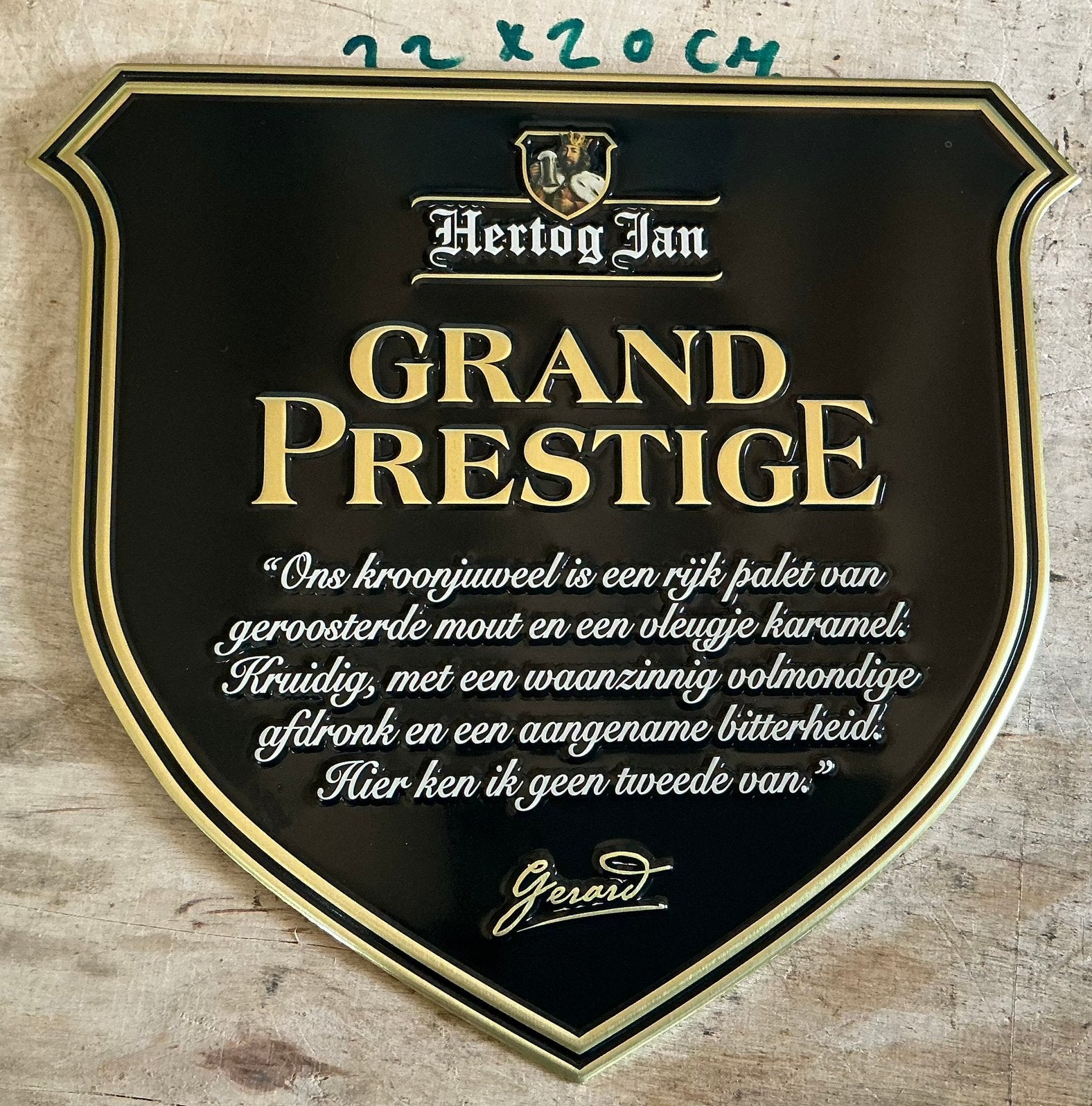 Hertog jan bierreklame metaal, Ophalen of Verzenden, Gebruikt, Reclamebord, Plaat of Schild, Hertog Jan