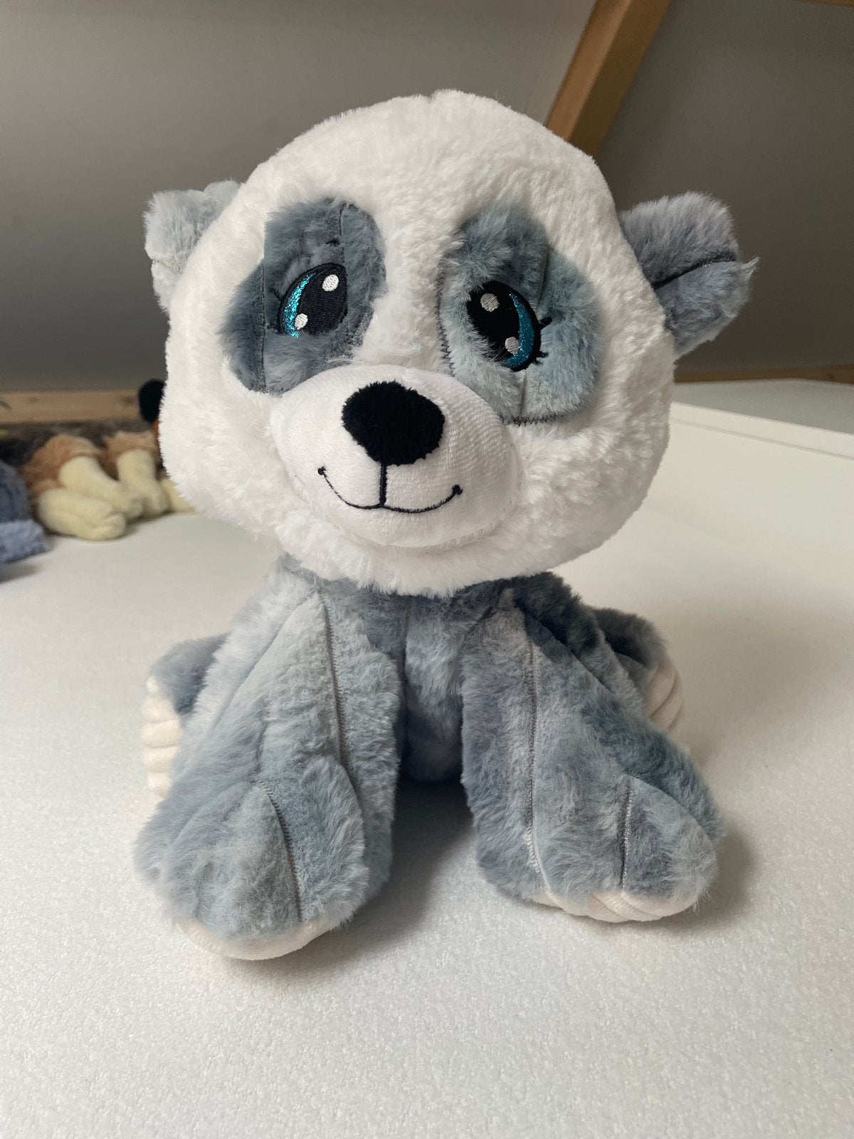 Schattige grijze en witte panda knuffel, Ophalen, Overige merken, Overige karakters, Overige typen