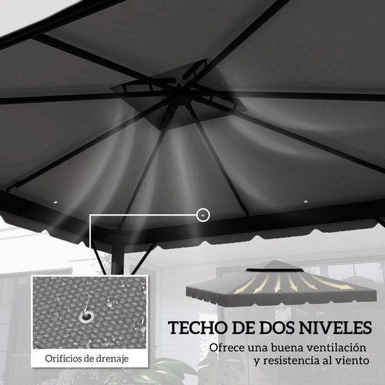 Gazebo - Tuin Dak - Reservedak - 2 Niveaus - Pergola Awning, Corvance B.V., Verzenden, Nieuw, Corvancebol@gmail.com