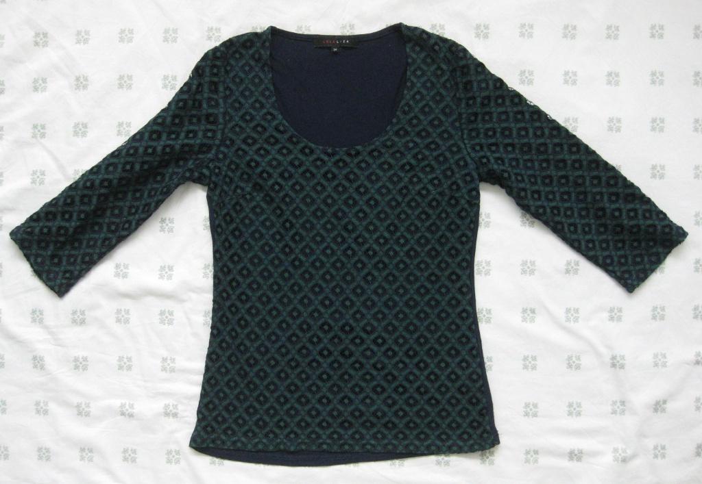 LolaLiza top, driekwart mouwen, blauw groen, maat S, Blauw, Ophalen of Verzenden, Korte mouw, Maat 36 (S)