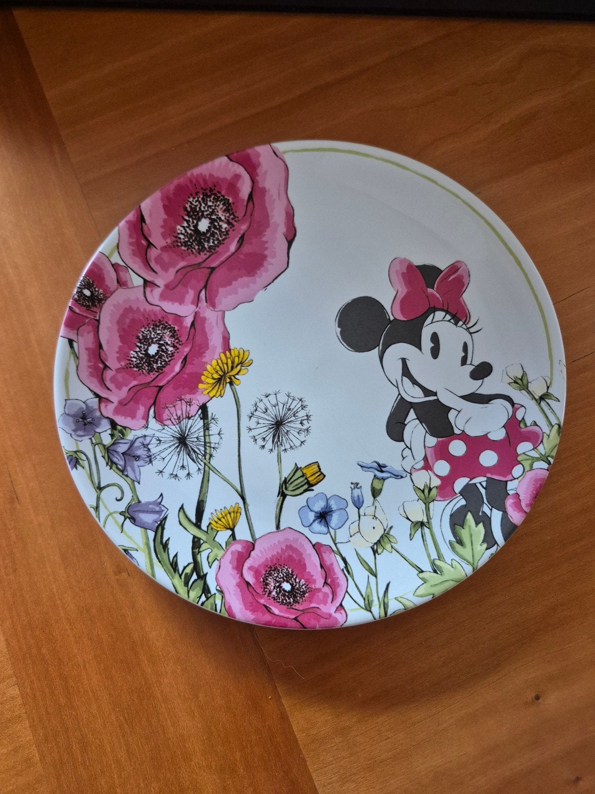 Minnie Mouse bord - Disneyland Parijs - Bloemen, Ophalen of Verzenden, Mickey Mouse, Zo goed als nieuw, Servies