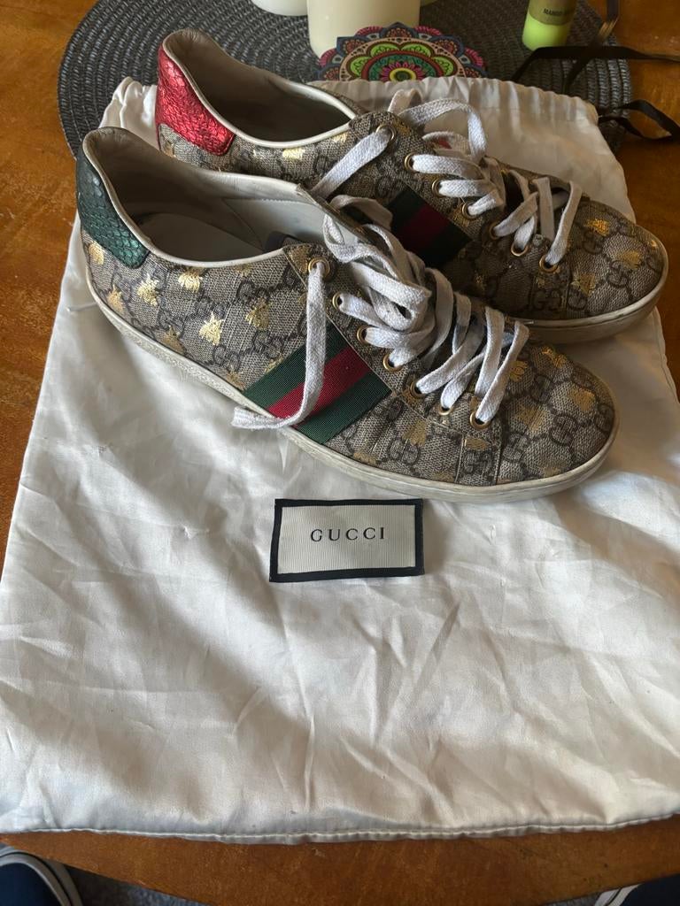 Gucci Ace sneakers maat 39, Ophalen of Verzenden, Gedragen, Overige kleuren, Sneakers of Gympen