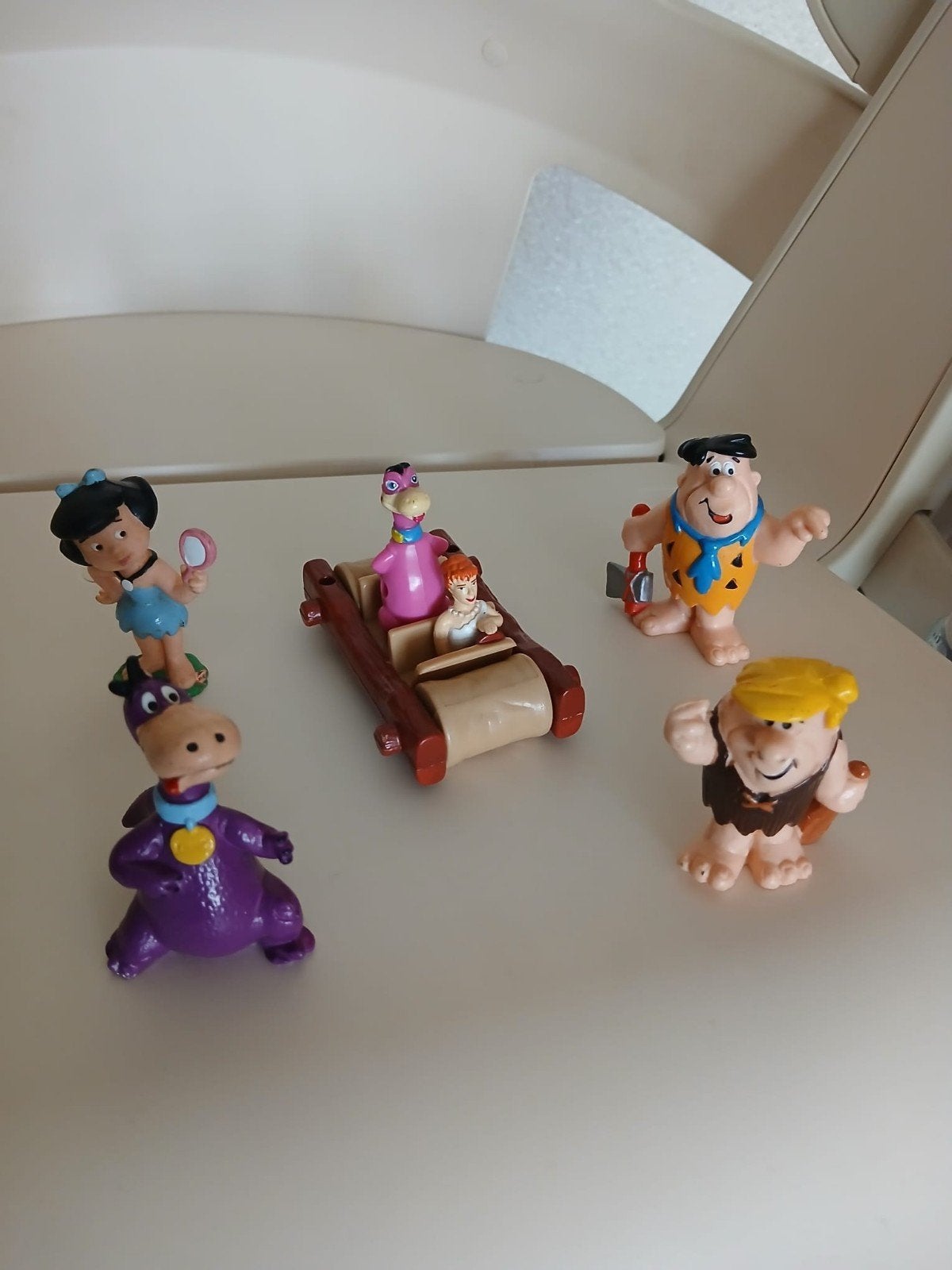 Flinstones 4 stuks Bullyland ,1auto met Wilma Mac Donalds., Ophalen of Verzenden, Zo goed als nieuw
