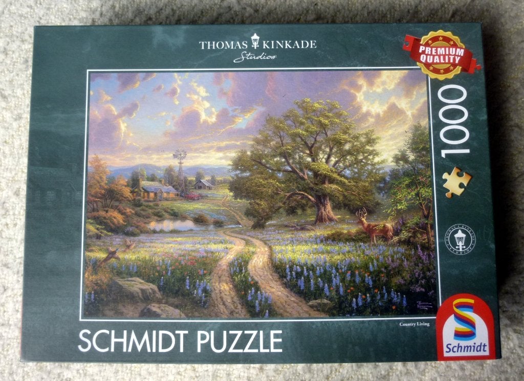 Thomas Kinkade 1000 - Idillisch landleven - compleet, Hobby en Vrije tijd, Denksport en Puzzels, Zo goed als nieuw, Legpuzzel