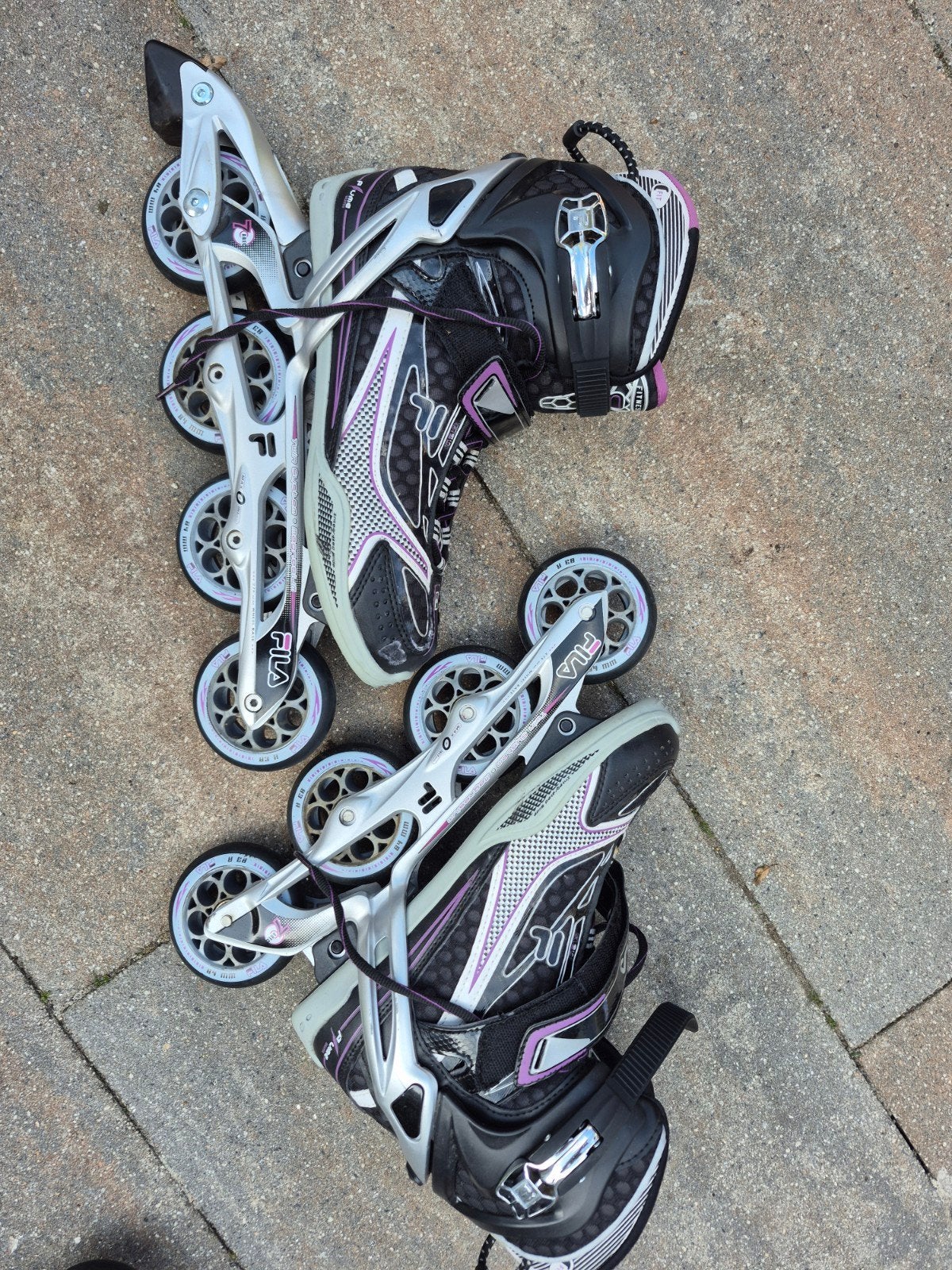 Fila inline skates met bescherming - Maat 41 en 44, Gebruikt, Dames, Inline skates 4 wielen, Ophalen