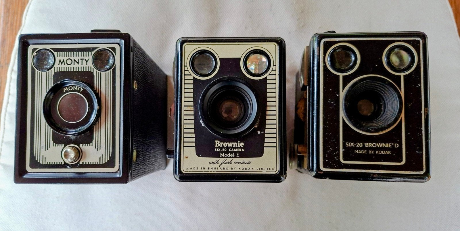 Te koop: 3 Kodak rolfilm boxcamera's 620 spoel, Audio, Tv en Foto, Fotocamera's Analoog, Ophalen of Verzenden, Compact, Kodak