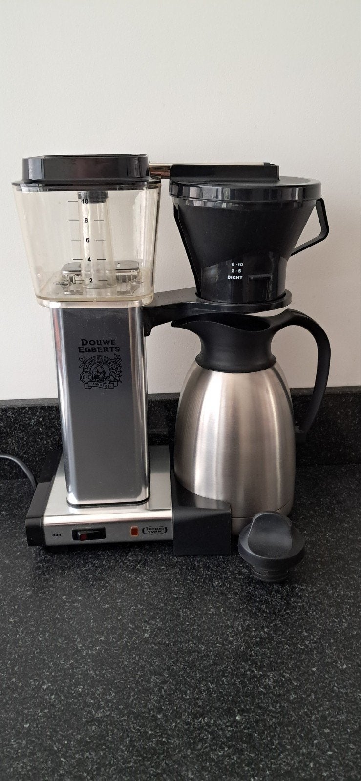 Mooie technivorm moccamaster, 4 tot 10 kopjes, Ophalen of Verzenden, Zo goed als nieuw, Koffiemachine