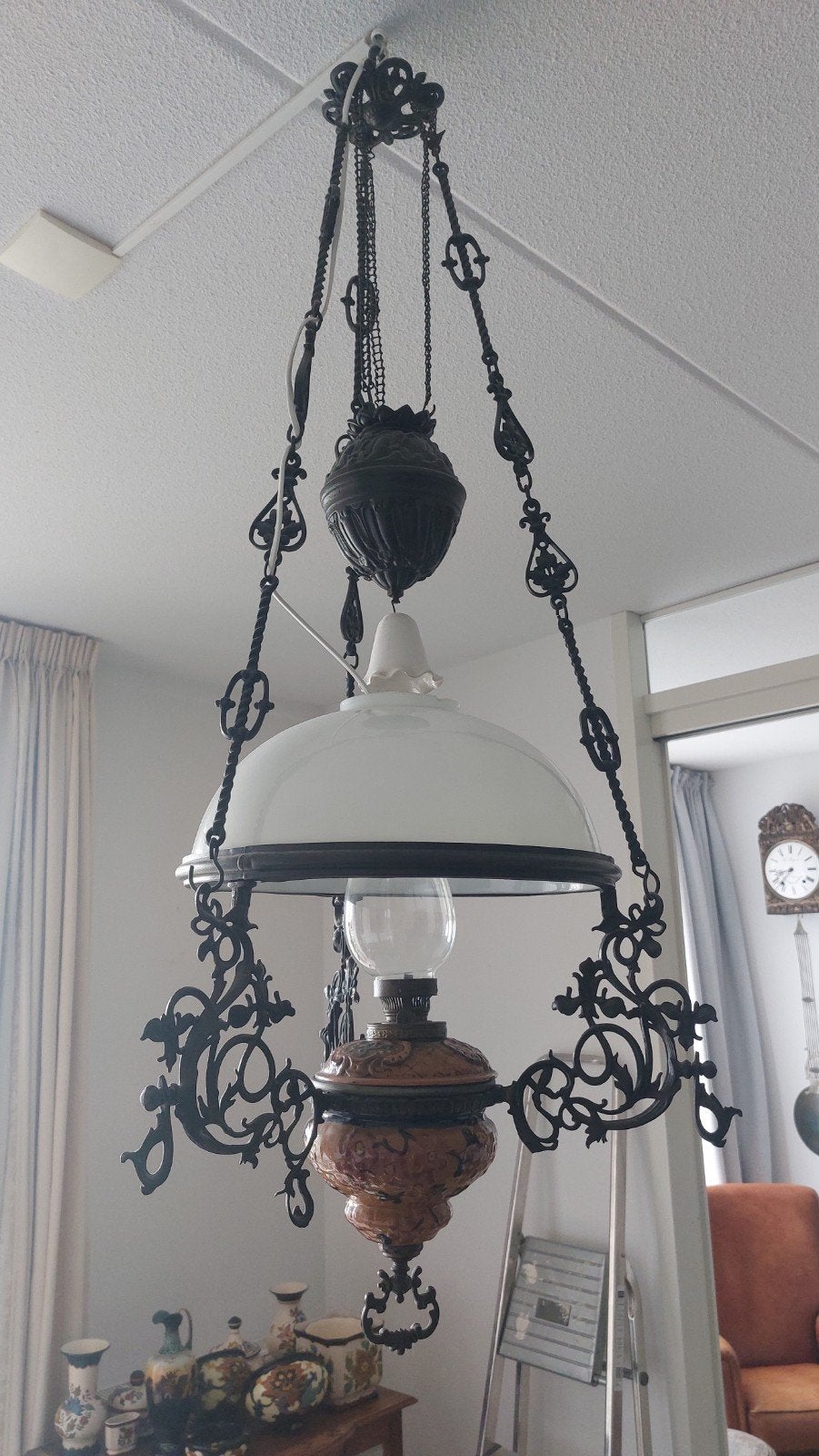 Antieke olielamp, Antiek en Kunst, Antiek | Lampen, Ophalen