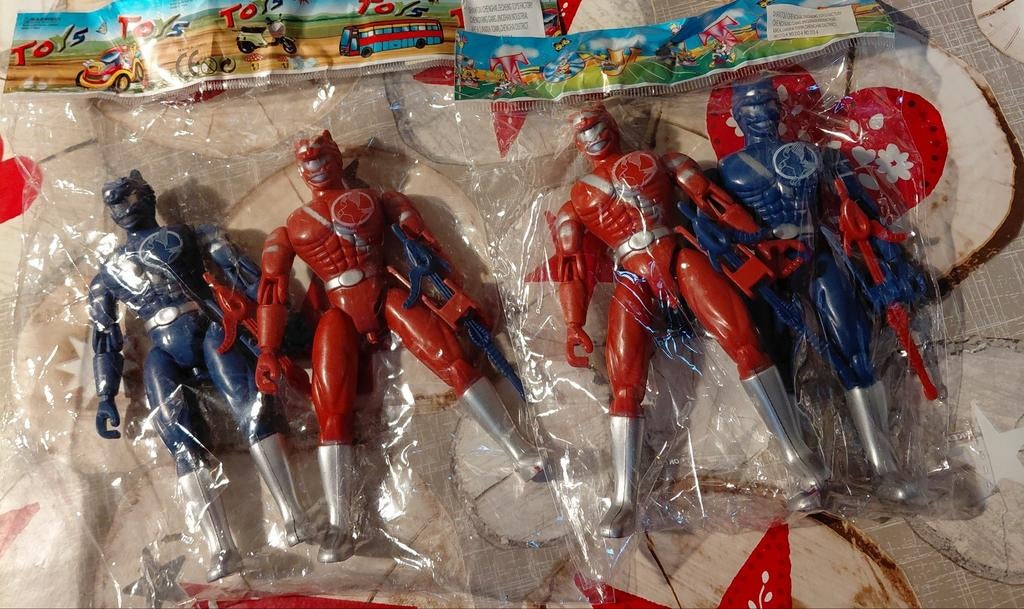 Power Rangers Wind Rangers - Blauw & Rood (2x Nieuw), Ophalen of Verzenden, Nieuw