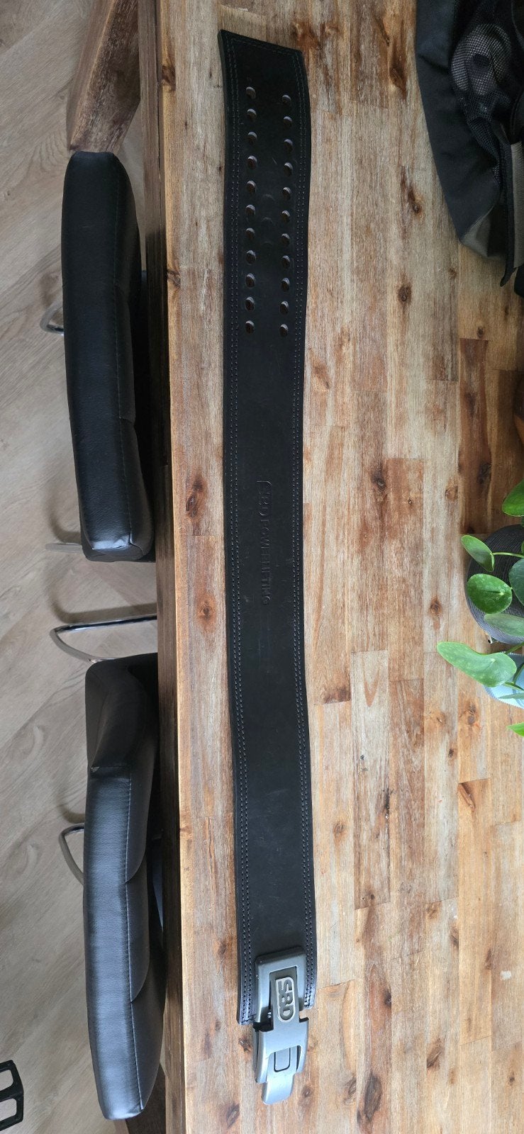 SBD Powerlifting riem - Zwart/Rood, Ophalen, Zo goed als nieuw, Buik, Overige typen