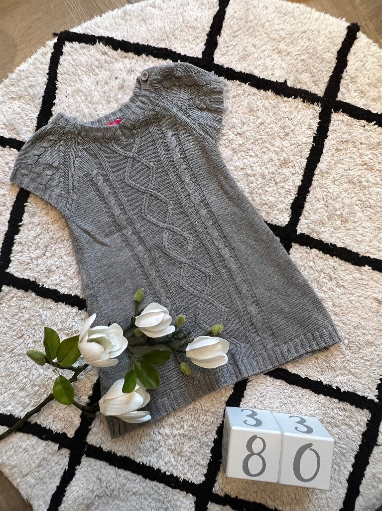 Heel goed grijs gebreid baby jurk Hema jurkje 80 pofmouw, Kinderen en Baby's, Meisje, Jurkje of Rokje, Ophalen of Verzenden, Zo goed als nieuw