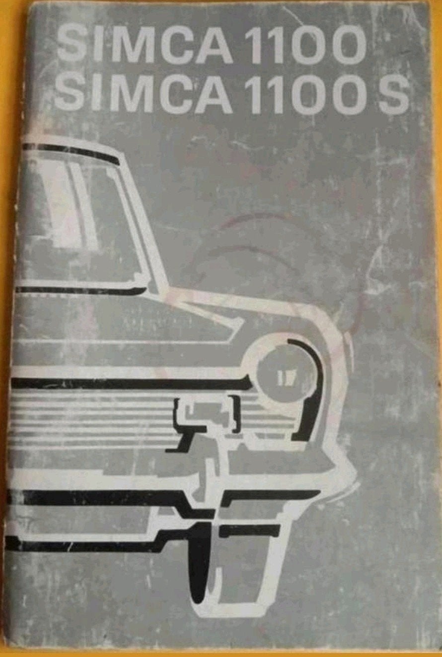✅️ ORIGINEEL INSTRUCTIEBOEKJE VOOR SIMCA 1200 & 1100 S, Ophalen of Verzenden
