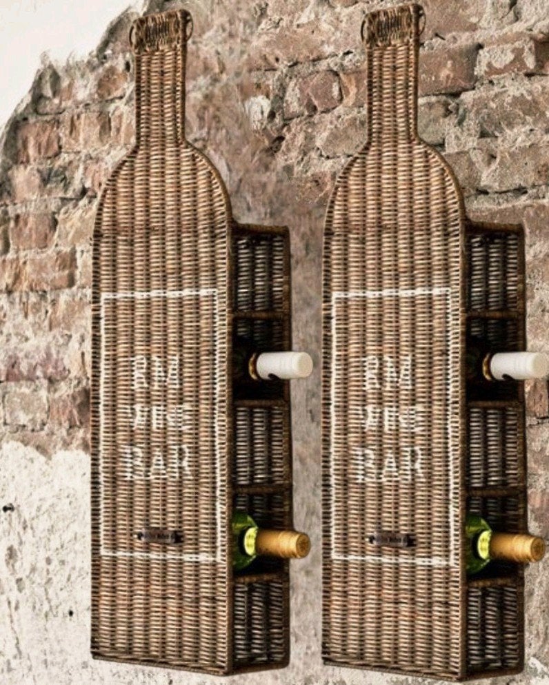 Rivièra Maison rustic rattan wine bar 69,95€ per stuk, Huis en Inrichting, Woonaccessoires | Wanddecoraties, Ophalen of Verzenden