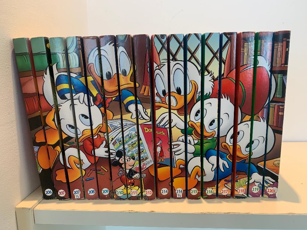 Donald Duck Pockets rugnummer serie 206-220, Boeken, Complete serie of reeks, Ophalen of Verzenden, Gelezen