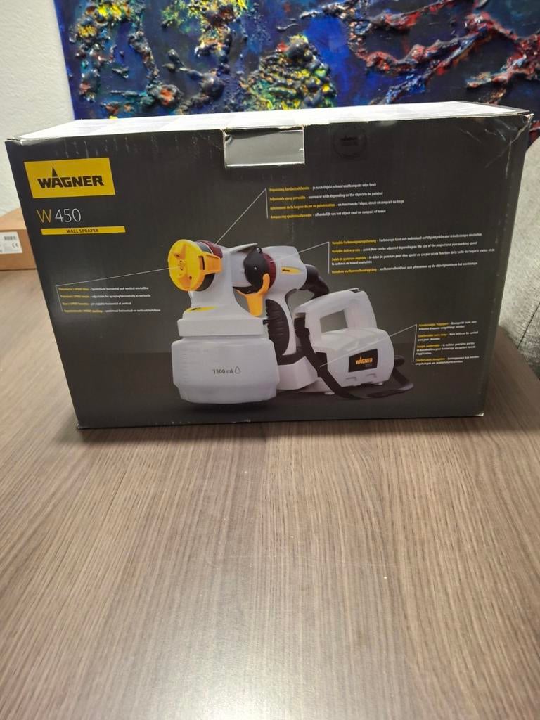Wagner W450 Wall Sprayer - zoals nieuw indoos, Ophalen of Verzenden, Nieuw, Verfspuit of Verfpomp