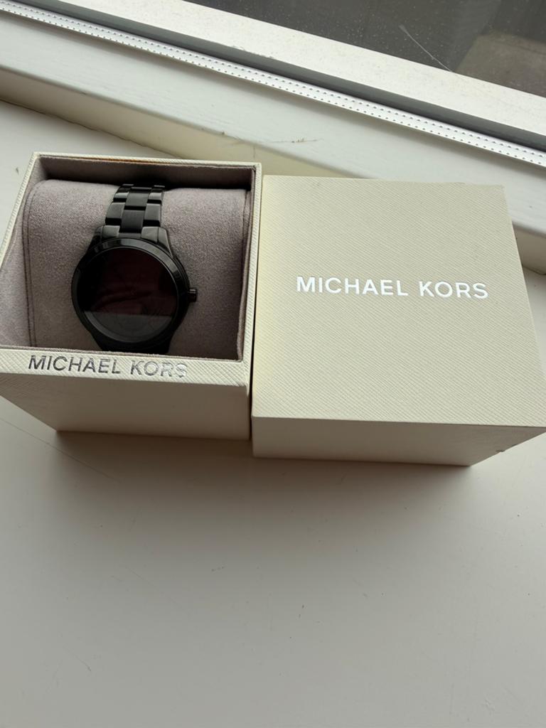 Michael Kors Horloge Zwart, Ophalen of Verzenden, Zo goed als nieuw, Staal, Overige merken