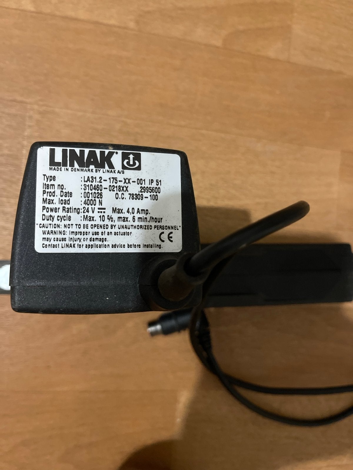 LINAK LA31-serie lineaire actuator 24V 4000N, Verzenden