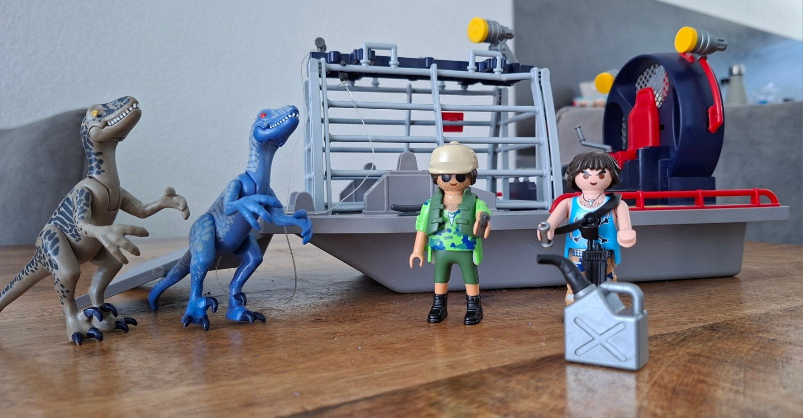 Playmobil luchtboot met dinos - set 9433, Ophalen of Verzenden