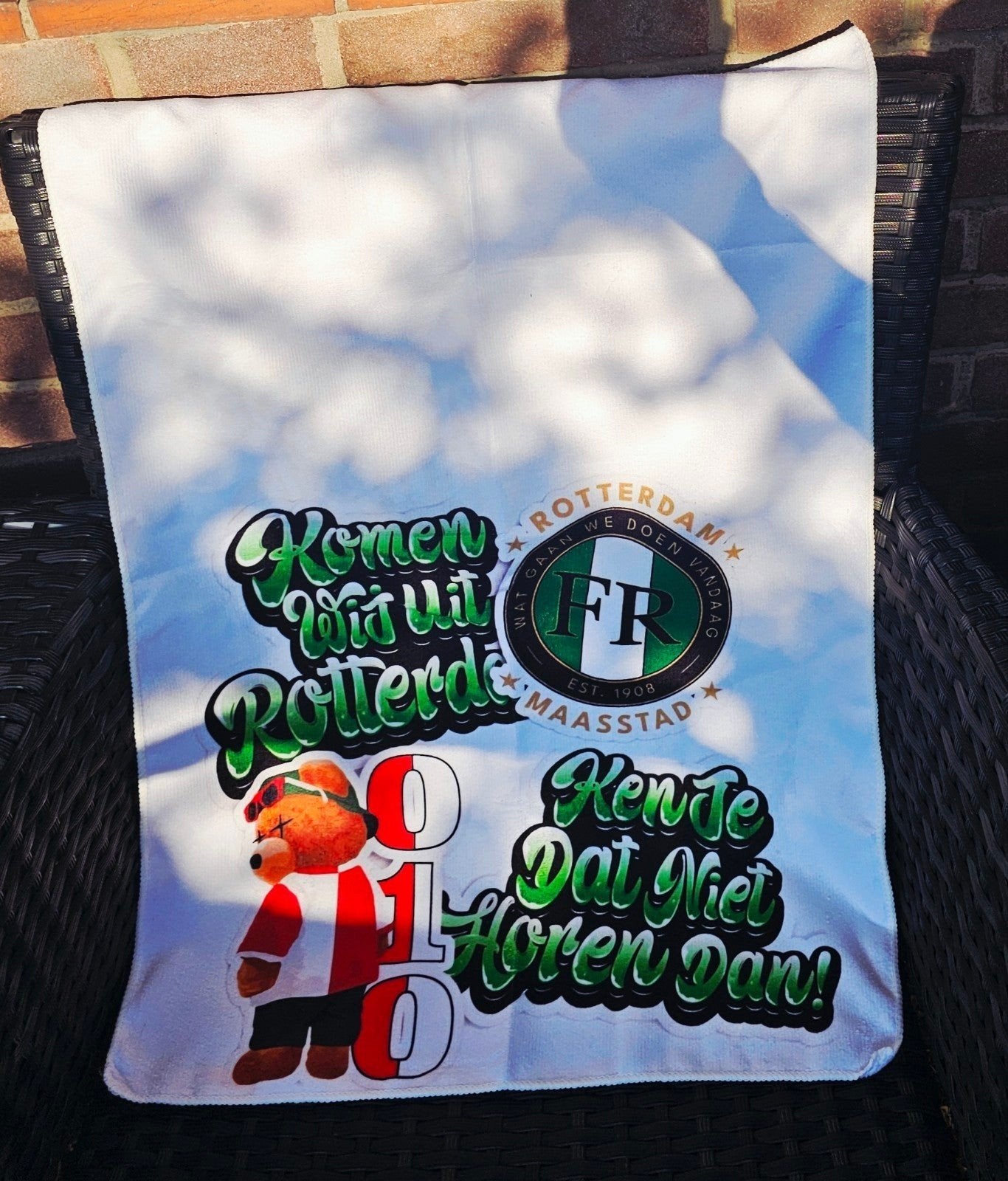 Feyenoord handdoek - Komen Wij Uit Rotterdam, Ophalen of Verzenden