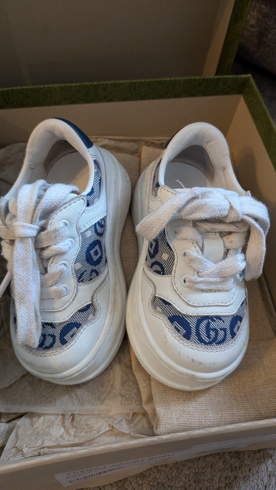 Gucci baby sneakers maat 20, Ophalen of Verzenden, Zo goed als nieuw, Gucci, Jongen of Meisje