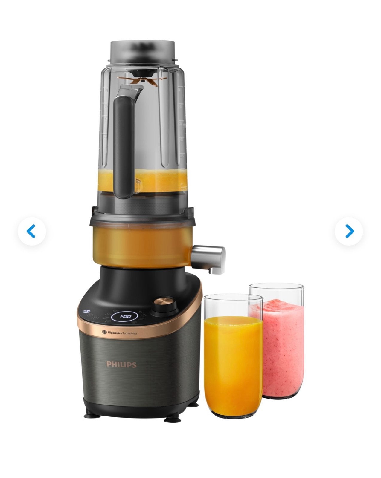 Philips Flip & Juice HR3770/10 Blender - Zo goed als nieuw, 1 tot 2 liter, 3 snelheden of meer, Ophalen of Verzenden, Zo goed als nieuw