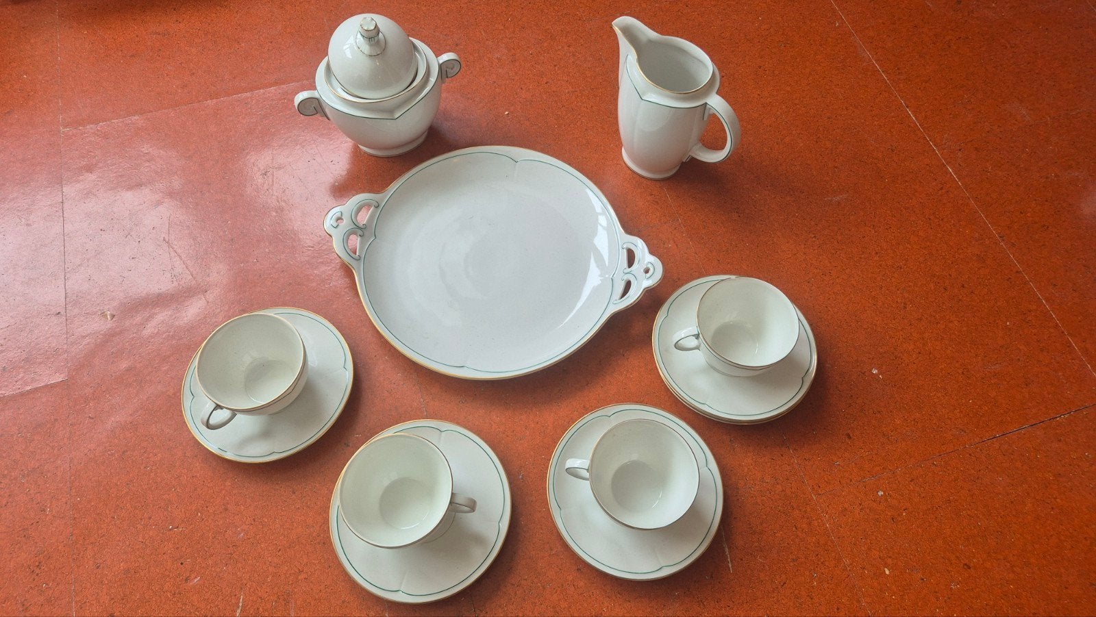 Vintage Art Deco porseleinen servies, Antiek en Kunst, Ophalen of Verzenden