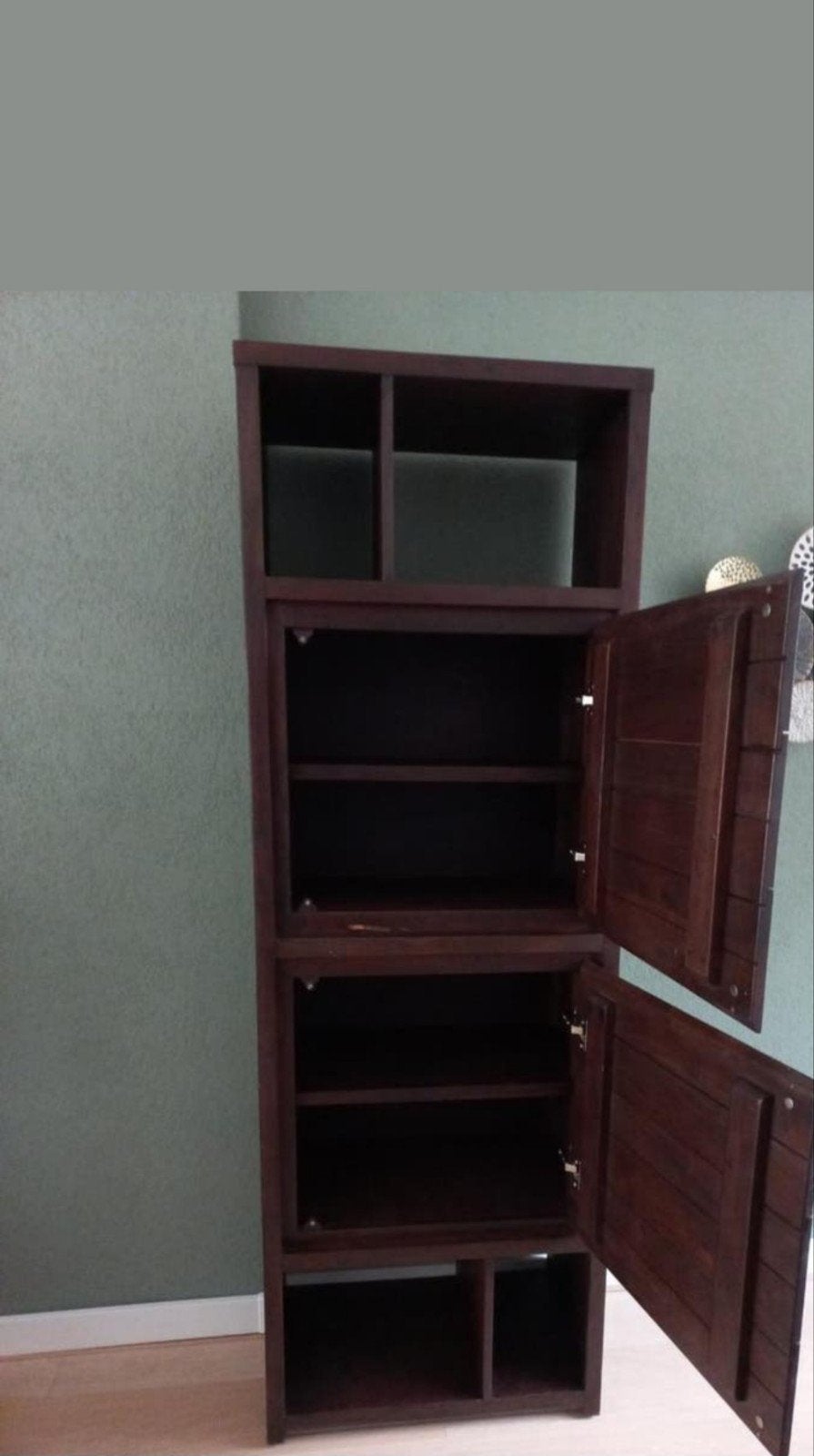 Hoge robuuste koloniale kast, Huis en Inrichting, Ophalen, 200 cm of meer, Minder dan 150 cm, 25 tot 50 cm