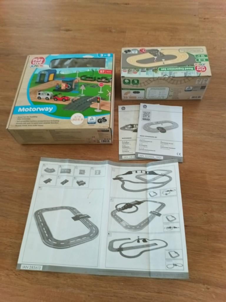 Trein set playtive Hout incl. uitbreidingset 69 delig, Ophalen of Verzenden, Zo goed als nieuw, Overige typen