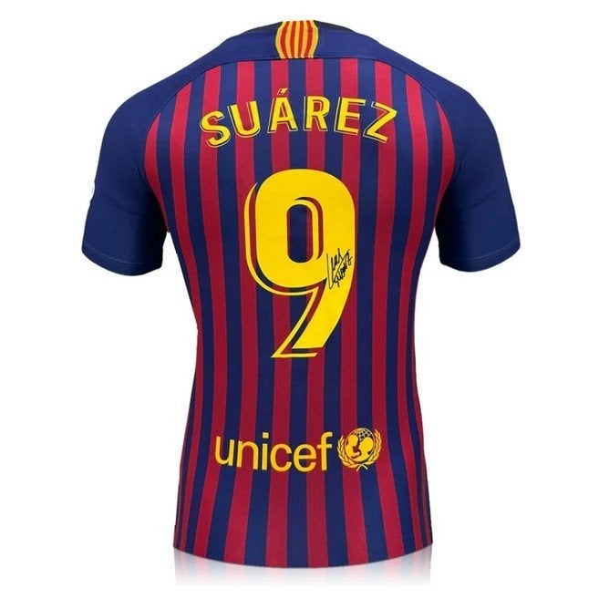 Luis Suarez FC Barcelona 18/19 gesigneerd Thuis Shirt, Buitenlandse clubs, Soccersignings.nl, Shirt, Ophalen of Verzenden
