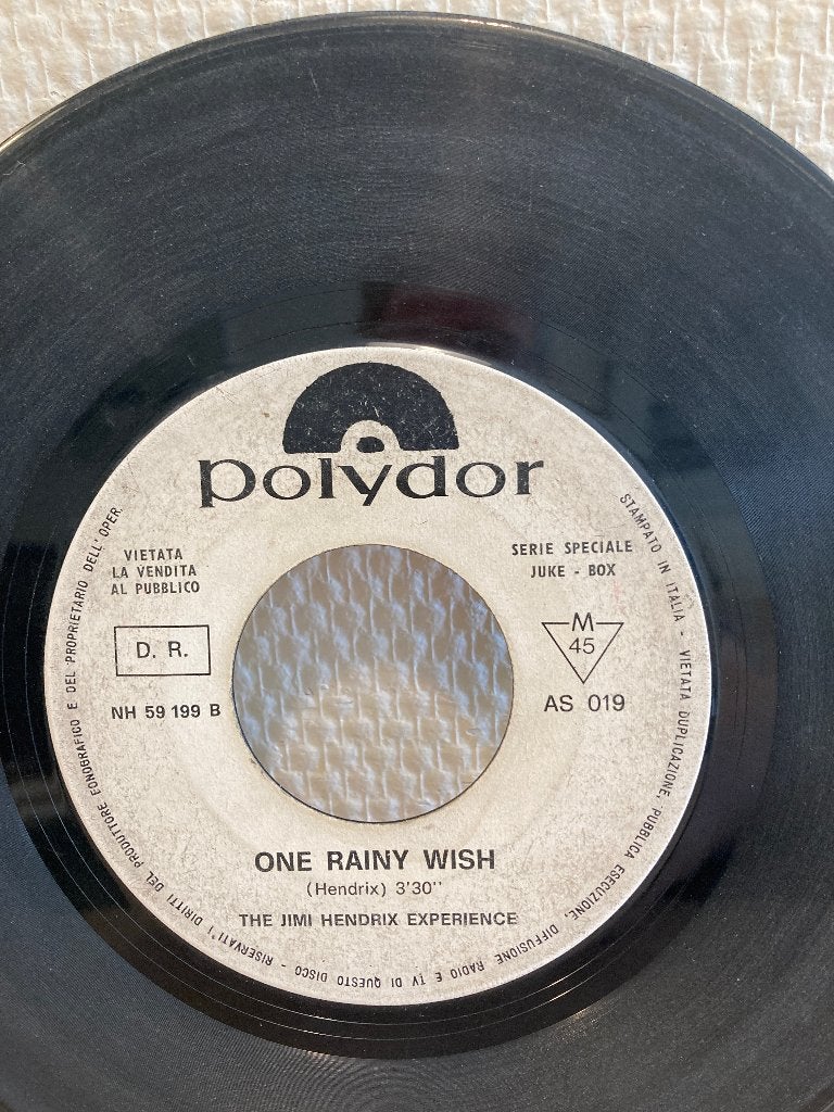 2 x Jimi Hendrix Bee Gees Italiaanse jukebox promo split 7in, Ophalen of Verzenden, Gebruikt, 7 inch, Pop
