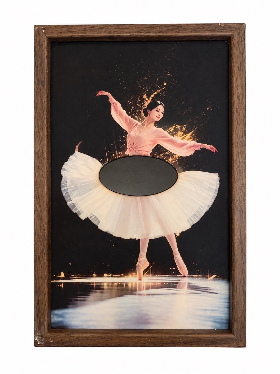 Decoratieve tissuebox met ballerina-afbeelding