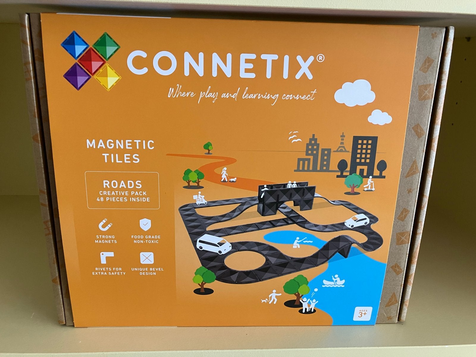Connetix Roads Creative Pack - Magnetische Tegels, Ophalen of Verzenden, Nieuw, Overige merken