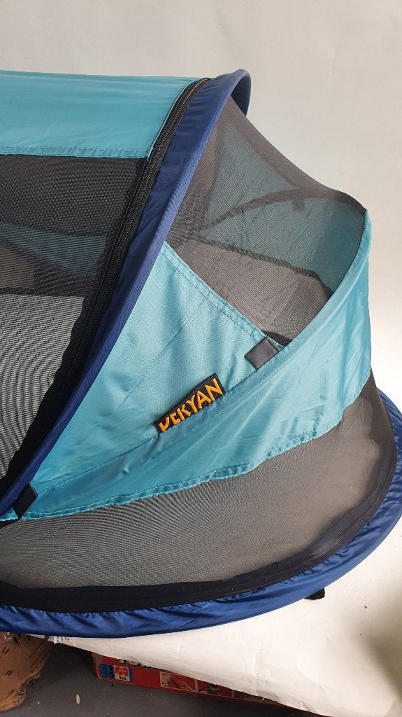 Deryan babytentje, popup tent, blauw en groen. S40, Tweedehands verkoop, Tweedehands verkoop, Gebruikt, Ophalen of Verzenden