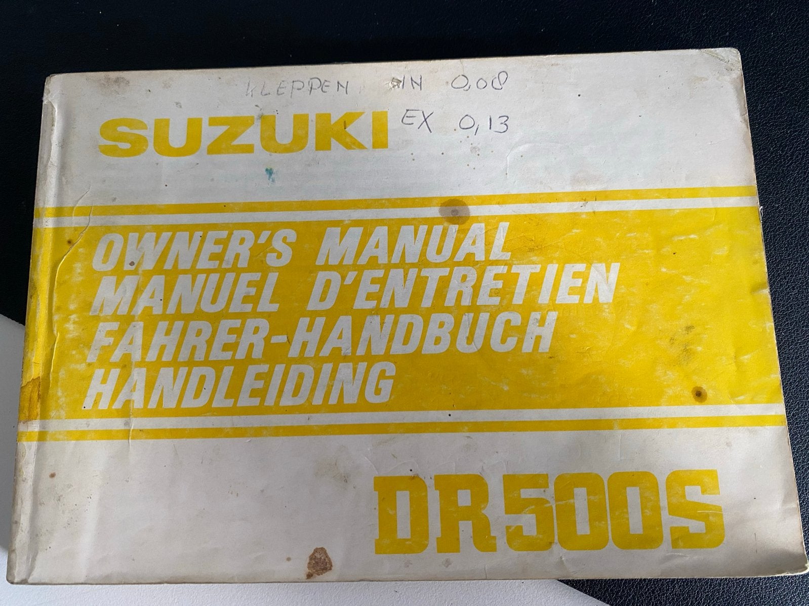 Suzuki DR500S Owner's Manual / Handleiding, Motoren, Ophalen, Suzuki
