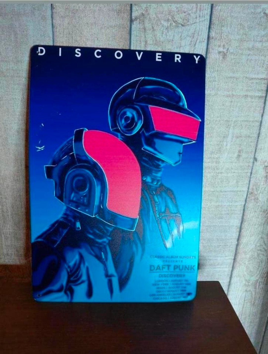 Daft Punk metalen bord poster. Discovery. 30x20cm., Ophalen of Verzenden, Gebruikt, Poster, Artwork of Schilderij
