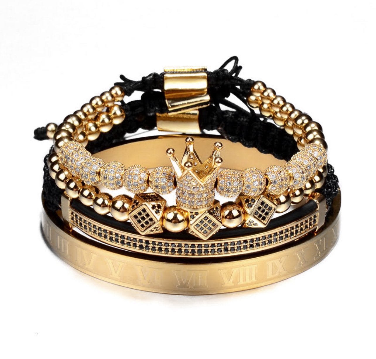 Stainless steel armbanden set, Ophalen of Verzenden, Zo goed als nieuw, Overige kleuren, Staal
