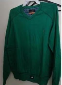 eigenlijk Nieuw Trui DUOMO MEN appel Groen Katoen V-hals XL, Kleding | Heren, Verzenden, Nieuw, Maat 56/58 (XL), Groen