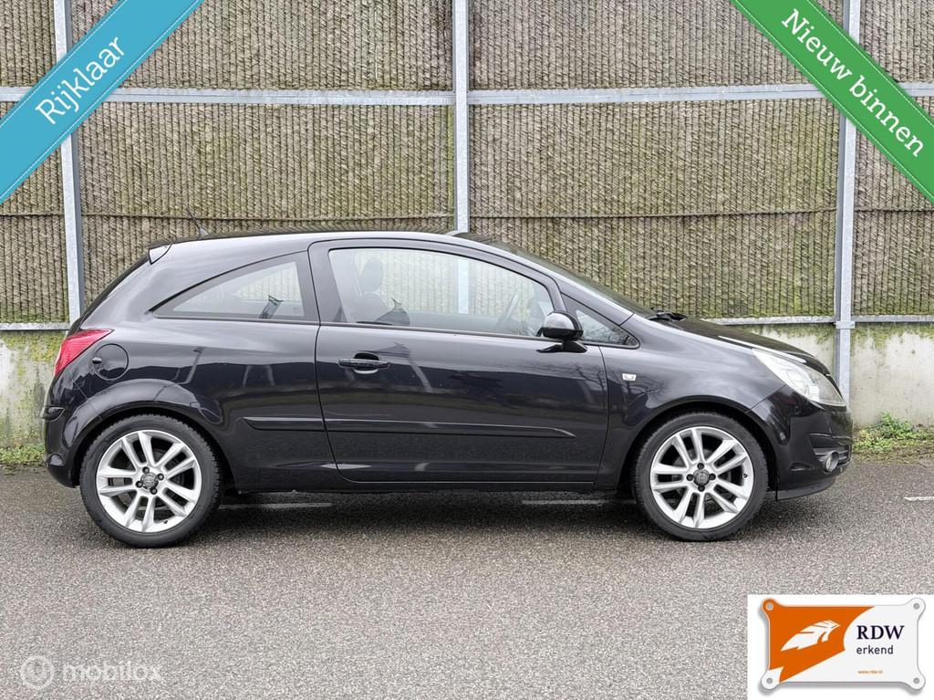 Opel Corsa 1.4-16V Sport NAP/AIRCO/LM VELGEN/RUIME APK, Voorwielaandrijving, Gebruikt, 4 cilinders, Zwart