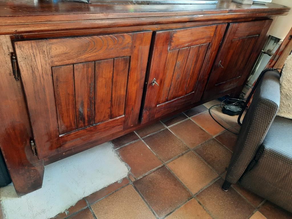 Teakhouten Dressoir - 194x85x50 cm, Ophalen, Gebruikt, 150 tot 200 cm, Teakhout