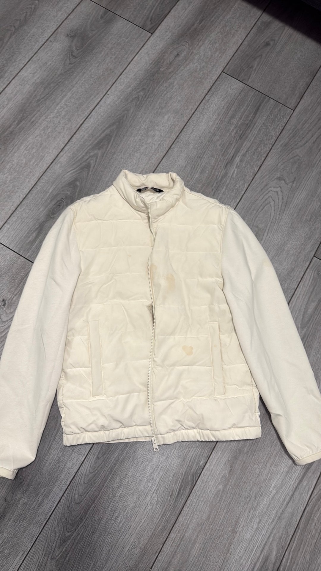 Jacket heren Zara, Ophalen of Verzenden, Gedragen, Maat 48/50 (M), Wit