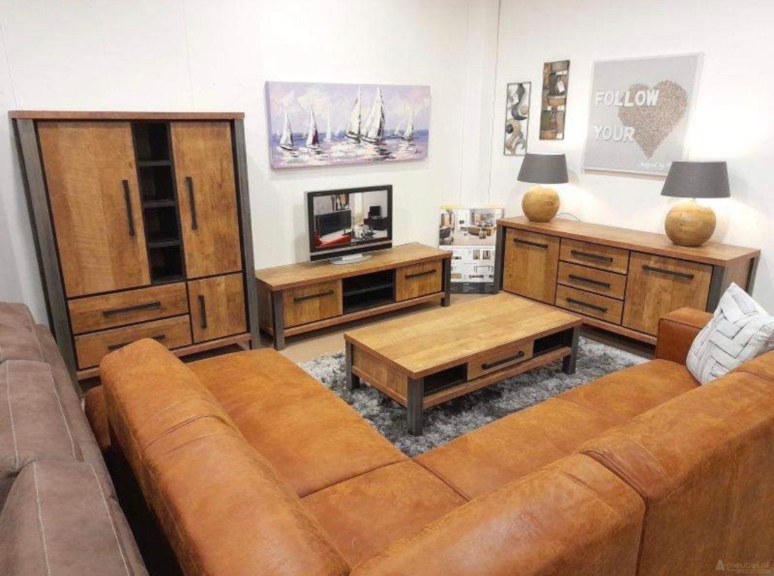 Complete woonkamerset met 6 eetkamerstoelen - z.g.a.n., Huis en Inrichting, Complete inboedels, Ophalen