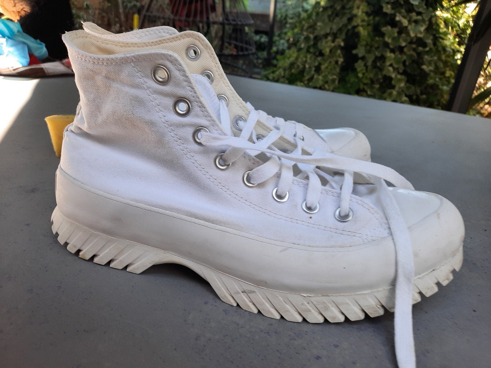 witte converse met dikkere zool maat 43, Ophalen, Wit, Converse, Sneakers of Gympen