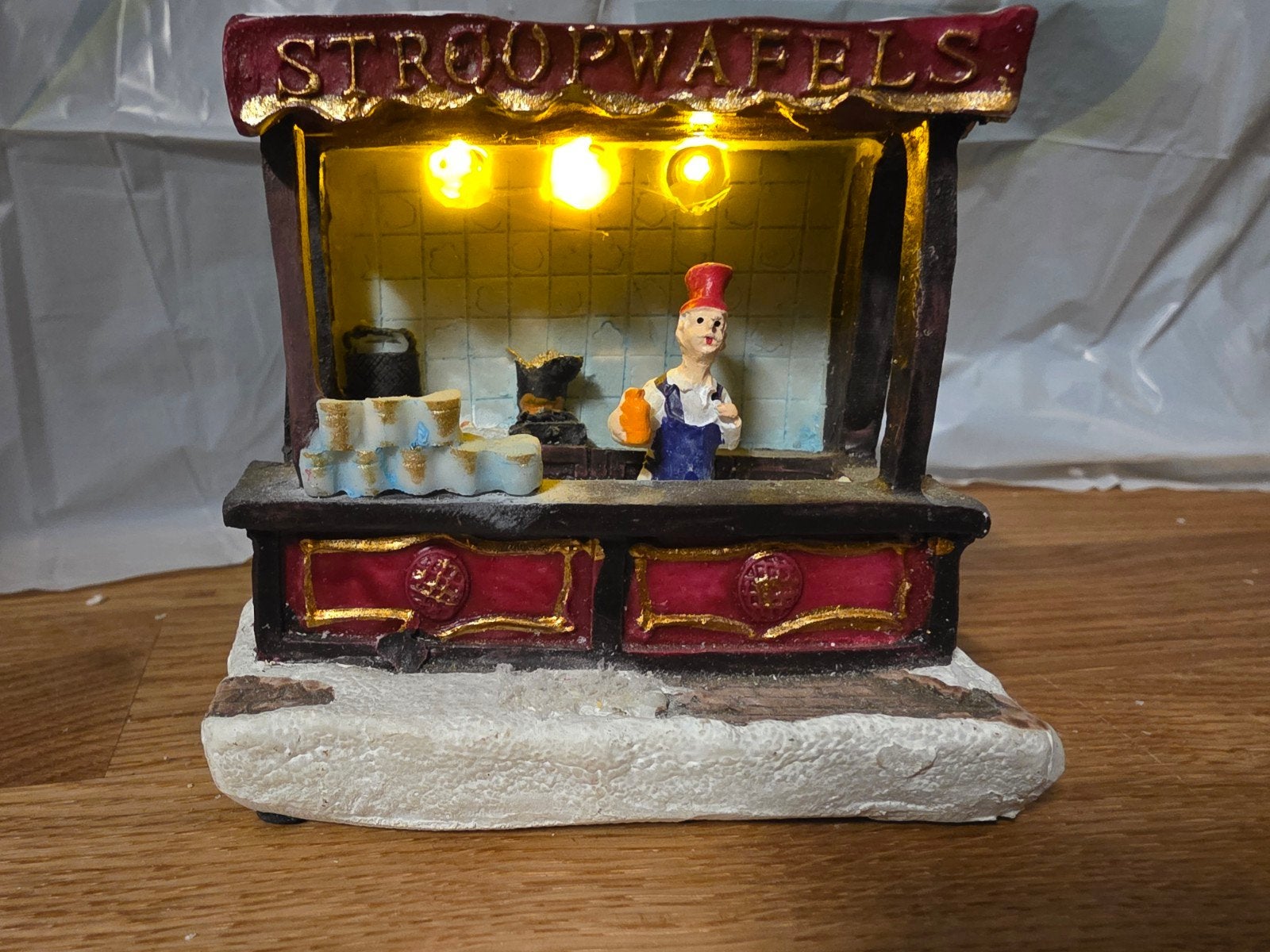 Stroopwafelkraam typisch Hollands kerstdorp, Meerkleurig, Overige stijlen, Ophalen of Verzenden, Zo goed als nieuw