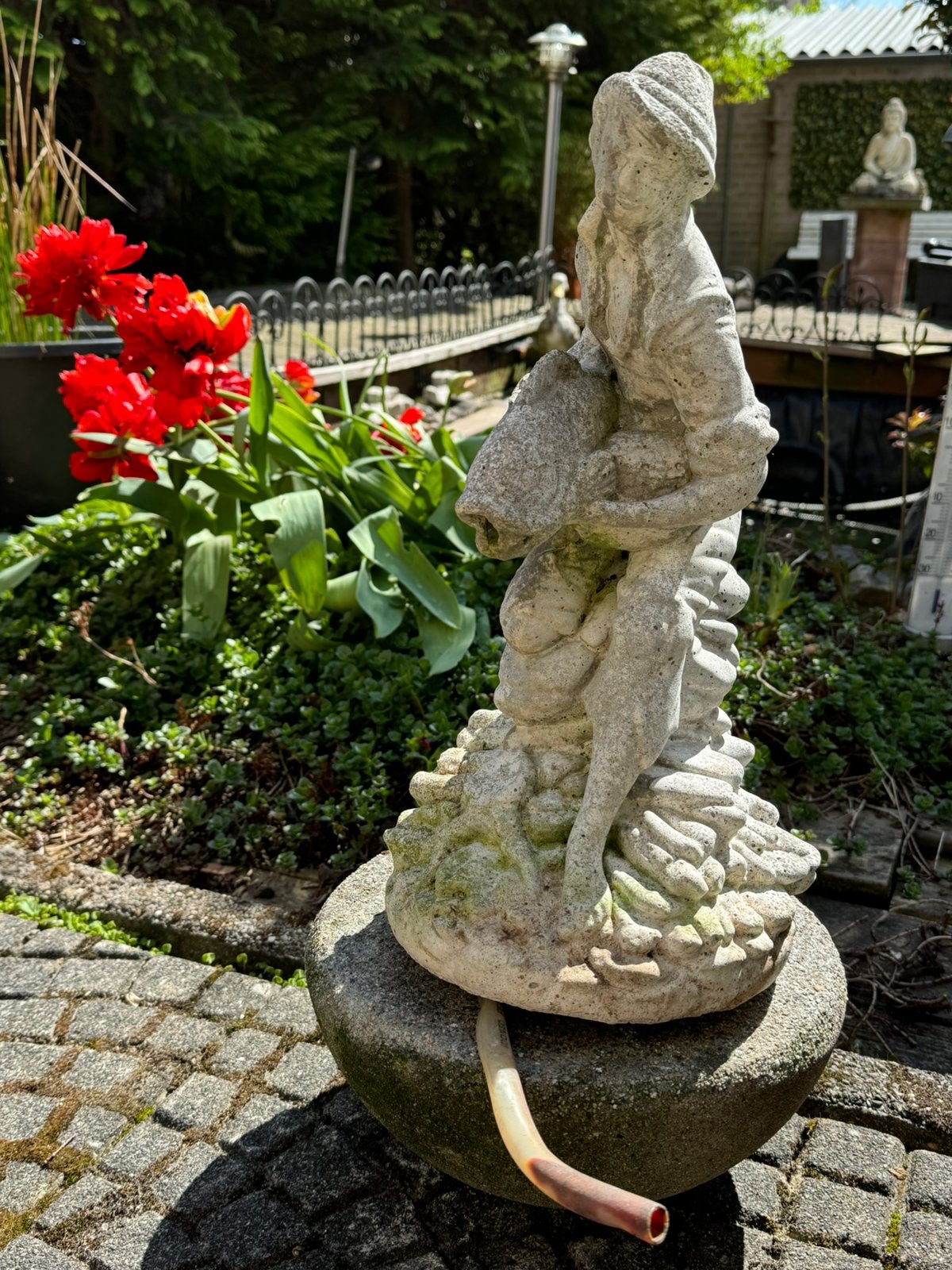 Beton beeld fontein, Ophalen, Gebruikt