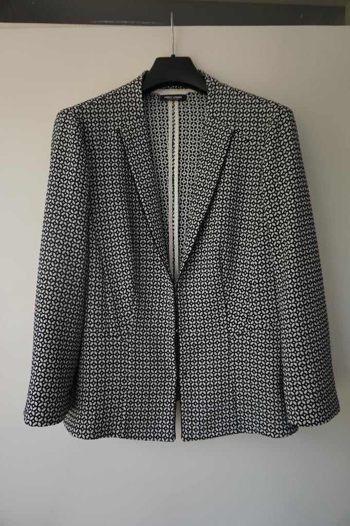 Gerry Weber zwart wit jasje colbert blazer stretch maat 40, Maat 38/40 (M), Zwart, Ophalen of Verzenden, Zo goed als nieuw