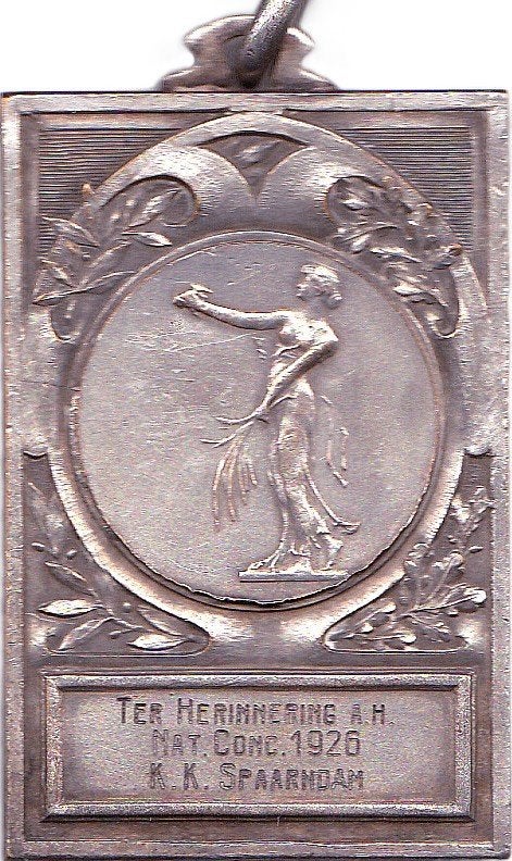 TER HERINNERING A.H. NAT. CONC 1925 K.K. SPAARNDAM KUNST...., Ophalen of Verzenden, Overige materialen