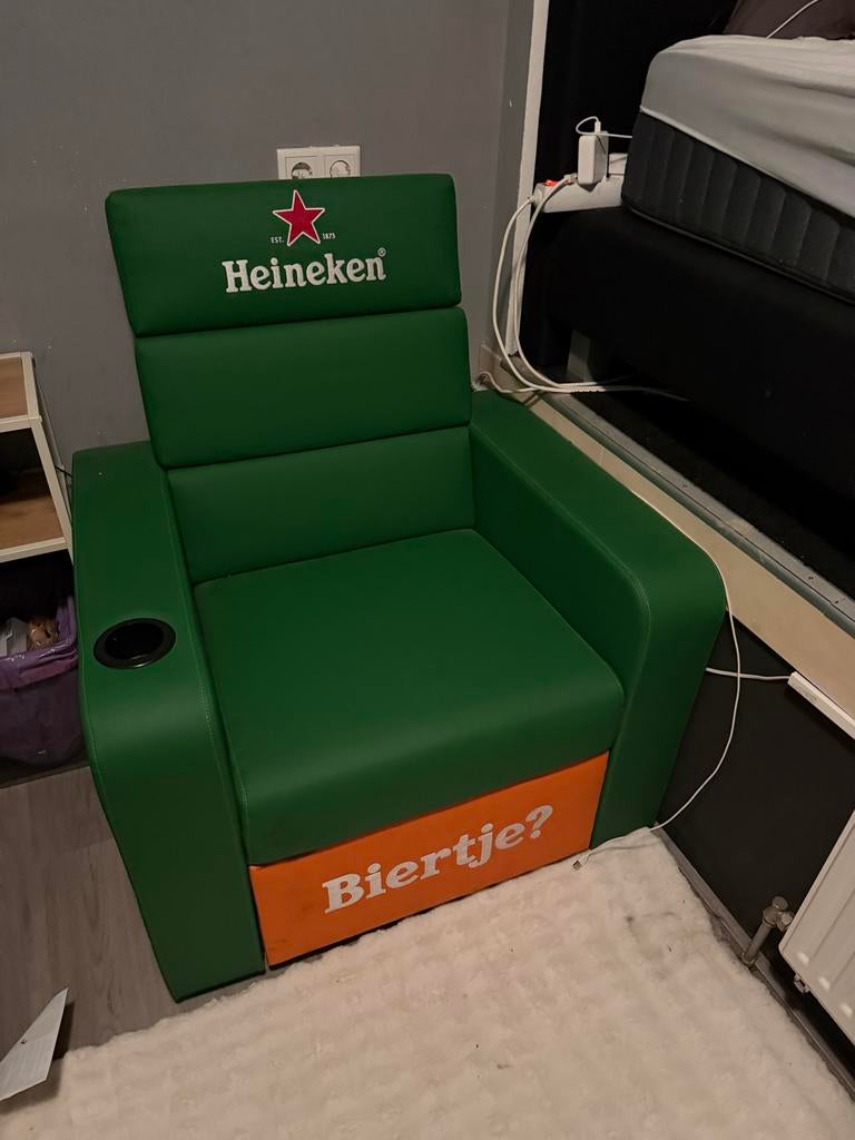 Heineken Stoel Z.G.A.N. met Opbergruimte - 90x90x78 cm, Kunststof, Overige kleuren, Ophalen of Verzenden, Zo goed als nieuw